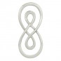 Sterling Silver Double Layer Infinity Link 10x23mm