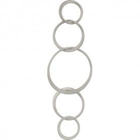 Sterling Silver Five Circles of Life Link 18x55mm