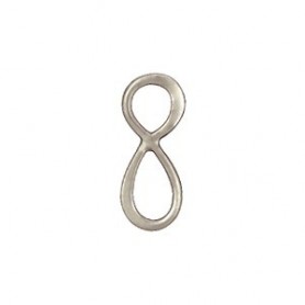 Jewelry Supplies - Small Infinity Charm Silver Links 5x13mm