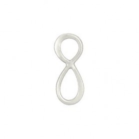 Jewelry Supplies - Small Infinity Charm Silver Links 5x13mm
