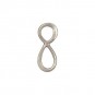 Jewelry Supplies - Small Infinity Charm Silver Links 5x13mm