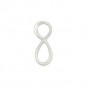 Jewelry Supplies - Small Infinity Charm Silver Links 5x13mm