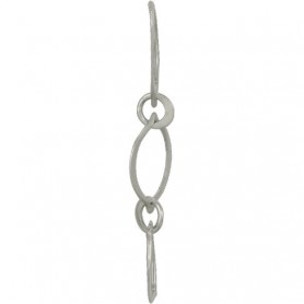 Sterling Silver Three Arabesque Link 12x43mm