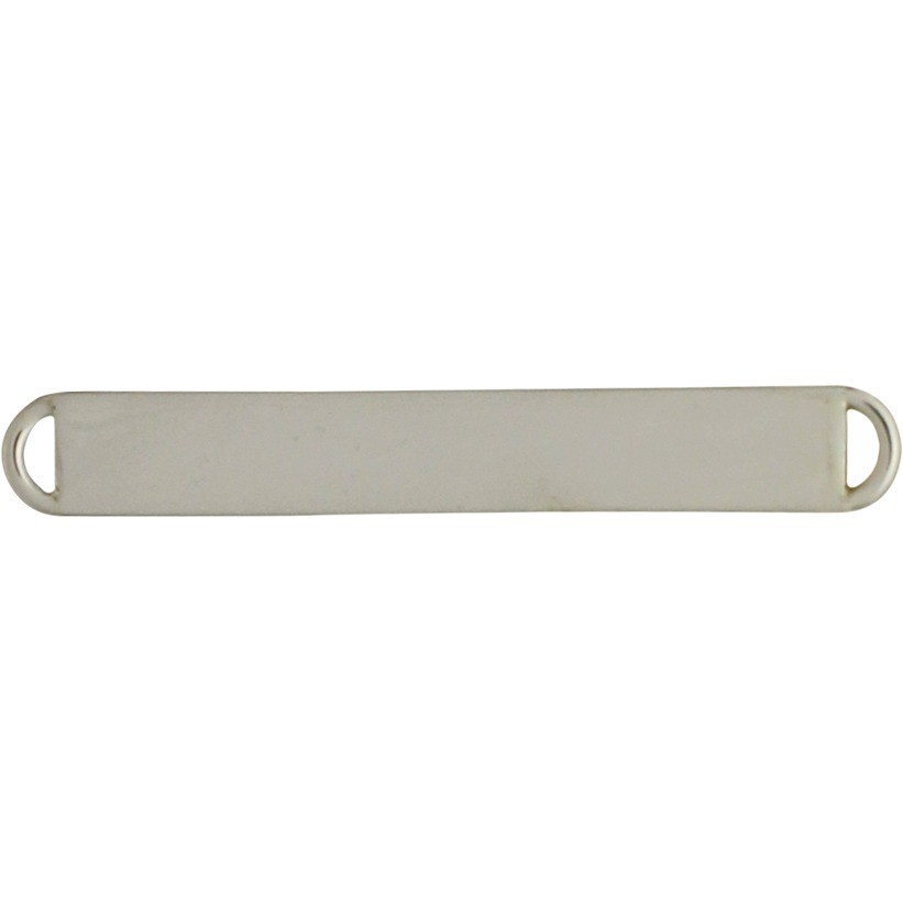 Sterling Silver Short Stamping Blank Bar Pendant 5x35mm