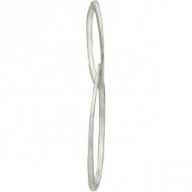 Sterling Silver Two Circles of Life Charm Link 17x27mm