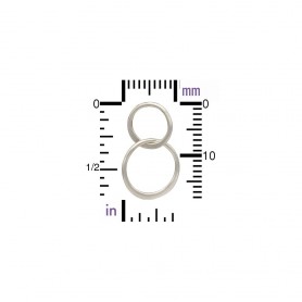 Sterling Silver Two Circles of Life Link 19x12mm