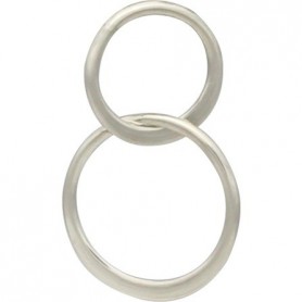 Sterling Silver Two Circles of Life Link 19x12mm