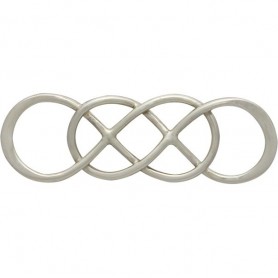 Sterling Silver Intertwined Infinity Link 8x26mm