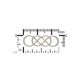 Sterling Silver Intertwined Infinity Link 8x26mm