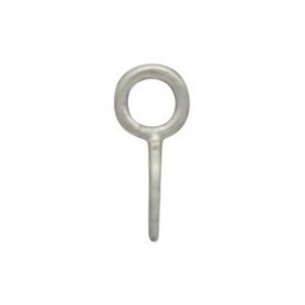 Sterling Silver Tiny Flat Circle Dangle Charm 7x4mm