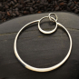 Sterling Silver Circle Pendant - Openwork Eclipse 34x28mm