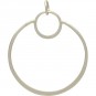 Sterling Silver Circle Pendant - Openwork Eclipse 34x28mm