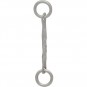 Small Hammered Bar Silver Links 24x1mm side