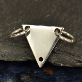 Silver Triangle Festoon Charm with 3 Holes DISCONTINUED