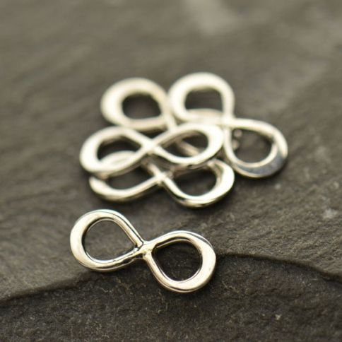 Sterling Silver Infinity Charm Link 10x4mm