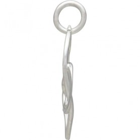 Sterling Silver Infinity Heart Pendant - Large 22x22mm