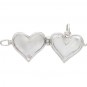 Sterling Silver Heart Locket with Hammered Finish 17x17mm