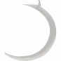 Sterling Silver Large Hammered Crescent Moon Charm 33x22mm