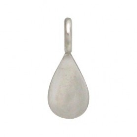Sterling Silver Tiny Teardrop Dangle Charm 9x4mm