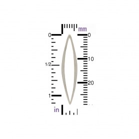 Sterling Silver Medium Skinny Marquis Link 30x6mm