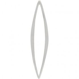 Sterling Silver Medium Skinny Marquis Link 30x6mm