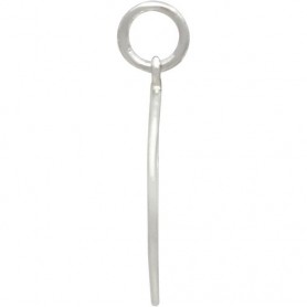 Sterling Silver Wire Wave Pendant 21x15mm