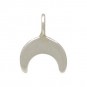 Sterling Silver Tiny Crescent Dangle Charm 9x7mm