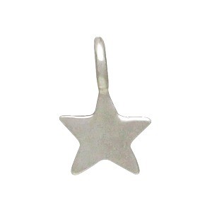 Sterling Silver Tiny Star Dangle Charm- 8mm 8x5mm