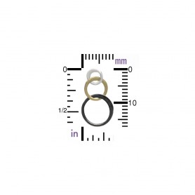 Mixed Metal Small Three Graduated Circles Link 18x10mm