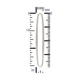 Sterling Silver Large Skinny Oval Link 40x6mm