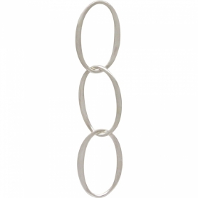 Sterling Silver Oval Link Chain Segment 47x10mm