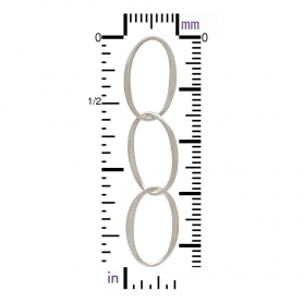 Sterling Silver Oval Link Chain Segment 47x10mm
