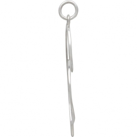 Sterling Silver Large Open Heart Pendant 37x27mm