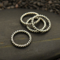 Small Sterling Silver Twisted Wire Circle Link 12x12mm