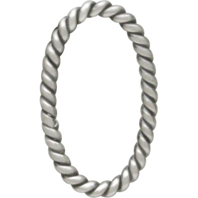 Sterling Silver Twisted Wire Oval Link 17x10mm