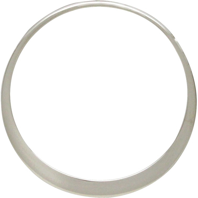 Sterling Silver Large Circle Frame with Hole 31x31mm
