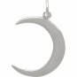 Sterling SilverCrescent Moon Charm with Granulation 24x15mm