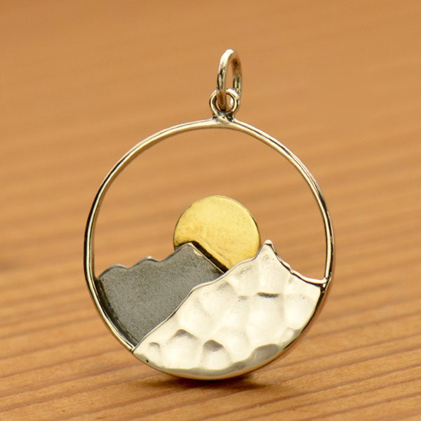 Mountain range necklace £164 - sterling silver and mixed gold leaf