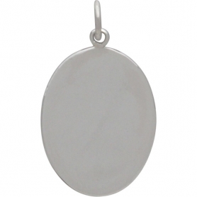 Sterling Silver Pine Tree Charm with Bronze Moon 26x15mm