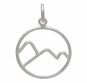 Sterling Silver Wire Mountain Charm 21x15mm