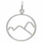 Sterling Silver Wire Mountain Charm 21x15mm