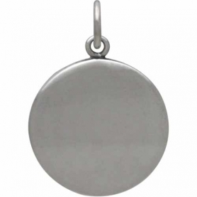 Sterling Silver Mountain Charm with Bronze Crescent 21x15mm