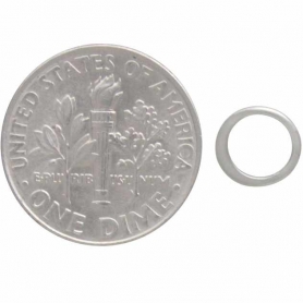 Sterling Silver Half Hammered Circle Links 7x7mm