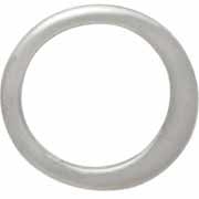 Sterling Silver Half Hammered Circle Links 7x7mm