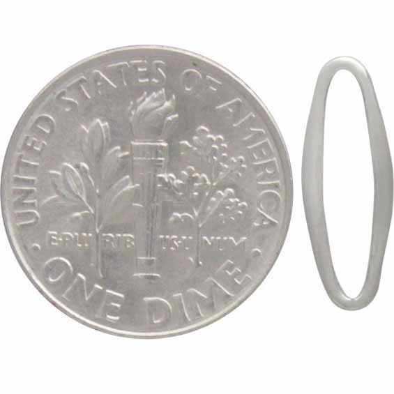 Sterling Silver Mini Long Oval Link 15x5mm