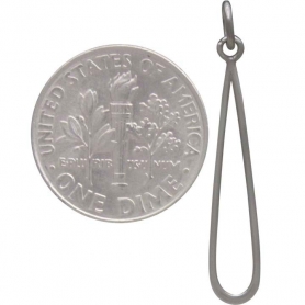 Sterling Silver Skinny Teardrop Link 32x5mm