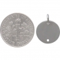 Sterling Silver Circle Disk Link 15x12mm