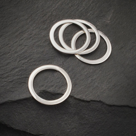 Sterling Silver Flat Circle Link15mm