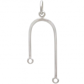 Sterling Silver Asymetrical Arch Link 31x12mm