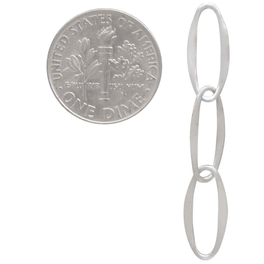 Sterling Silver Small Paperclip Links 41x6mm
